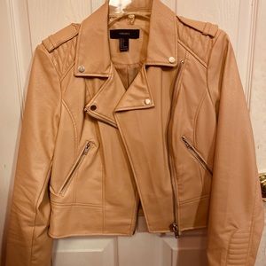 CASUAL/FORMAL Pink Leather Jacket, size S